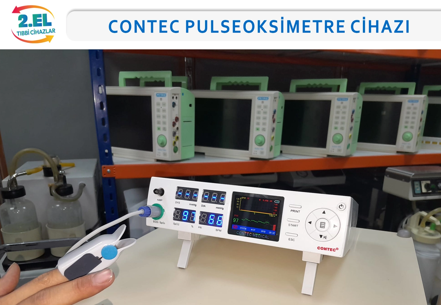 2.El Contec Pulseoksimetre Cihazı